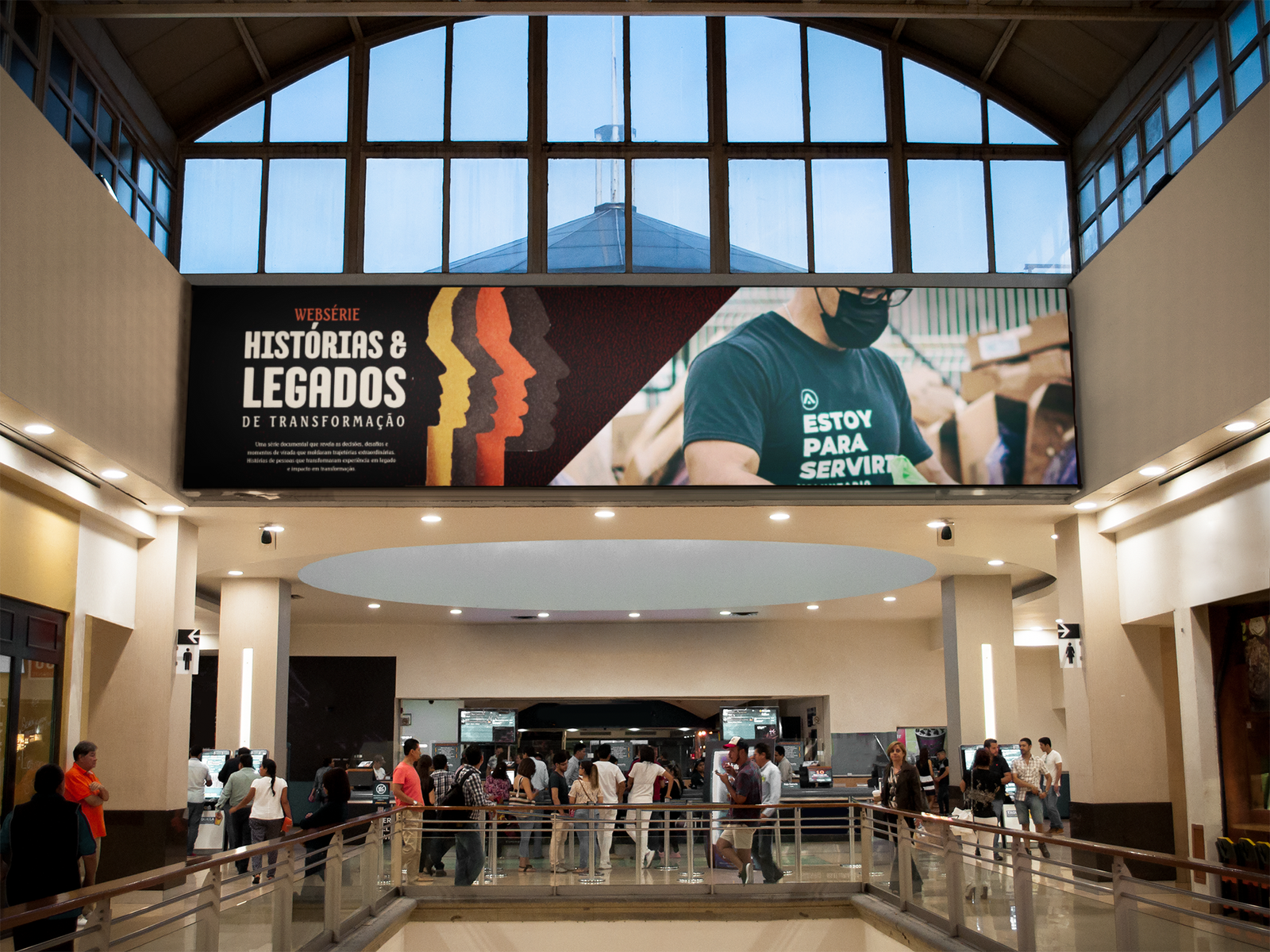 Mockup: banner em cinema