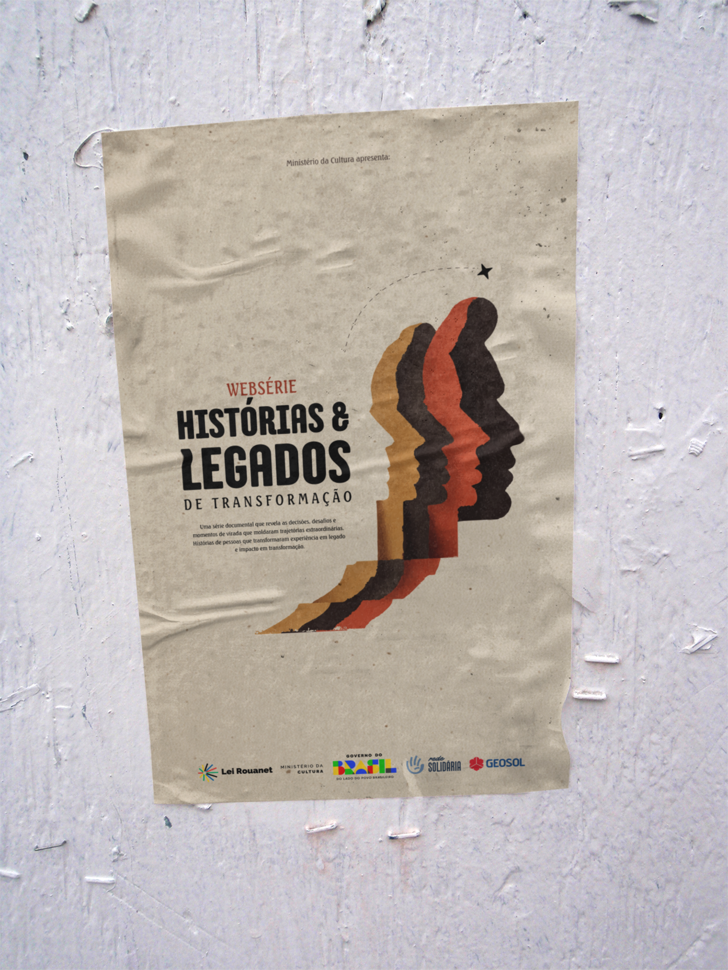 Mockup: poster em parede branca