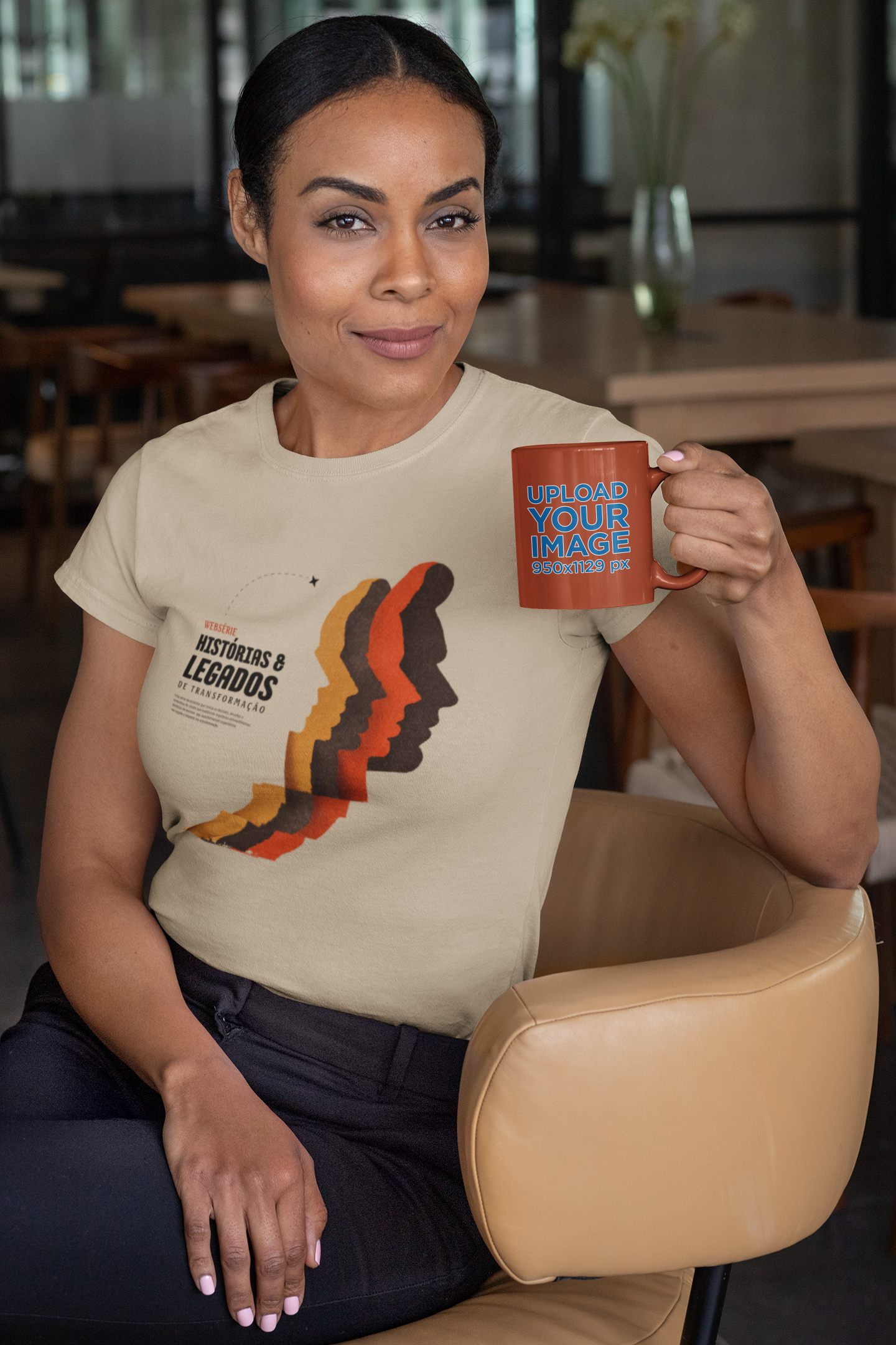 Mockup: camiseta e caneca